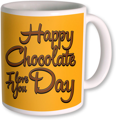 

PhotogiftsIndia Happy Chocolate Day I love You Ceramic Mug(350 ml), White