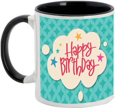 

AllUPrints Have A Sparkling Birthday Ceramic Mug(325 ml), Black