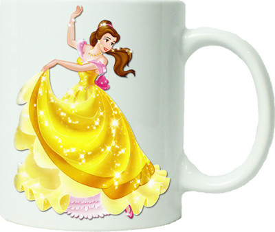 

Maison N Mode Beautiful Princess Coffee Ceramic Mug(330 ml), Multicolor