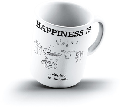

Ucard Happiness Is1363 Bone China, Ceramic, Porcelain Mug(325 ml)