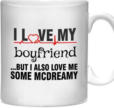 

Crackndeal 4TYREBLROUND Ceramic Mug(300 ml), Black;red
