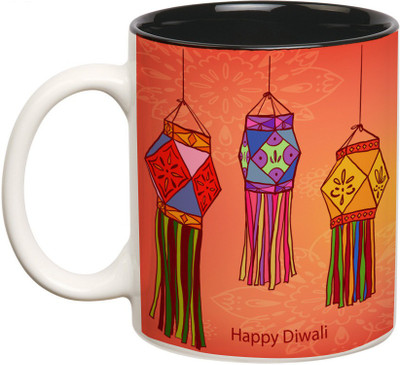 

Prithish Diwali Design4 Double Color Ceramic Mug(330 ml), Multicolor