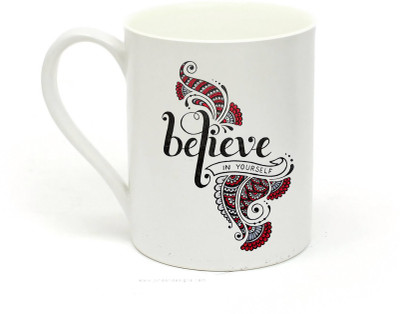 

Sowing Happiness SHMUG125 Pattern Ceramic Mug(350 ml), White