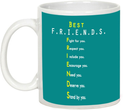 

AllUPrints Friendship Fay Gifts - Lovely Describe Best Friend Ceramic Mug(325 ml), White