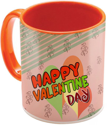

SKY TRENDS Valentine Gift for Girlfriend Love Printed I Love U Forever Perfect for Her Him Wife Fiance Anniversary And Birthday STGD085 Ceramic Mug(325 ml), Orange
