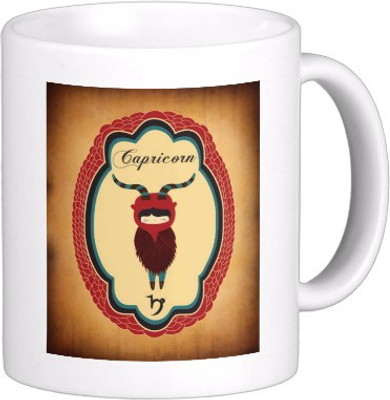 

Exoctic Silver Zodiac Signs Capricorn Ceramic Mug(300 ml), Multicolor