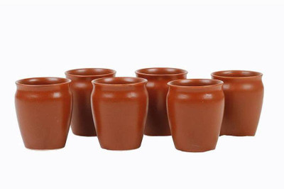 

Style My Way Handcrafted Brown Khullad Ceramic Mug(170 ml, Pack of 6)