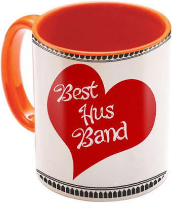SKY TRENDS Wonderful & Best Valentine Orange Gift For GirlFriend,Boyfriend,Husband,Wife,Friend Design Cod 037 Ceramic Mug(325 ml)