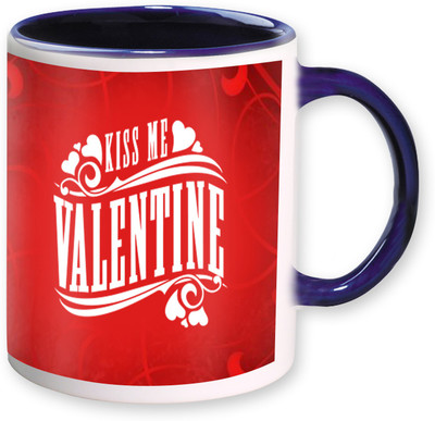 

Heyworlds kiss me valentine gifts 098 Ceramic Mug(325 ml), Multicolor