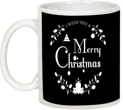 

AllUPrints I Wish You Merry Christmas Ceramic Mug(325 ml), White