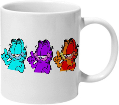 

Mooch Wale Colors Of Garfield Ceramic Mug(325 ml), Multicolor