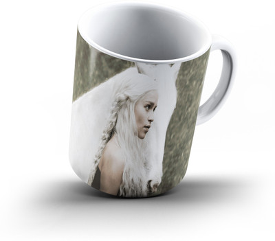 

Ucard Daenerys Targaryen Game Of Thrones964 Bone China, Ceramic, Porcelain Mug(325 ml), Multicolor