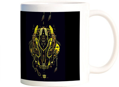 

Rangeele Inkers Transformer Technical Art Ceramic Mug(300 ml), Multicolor