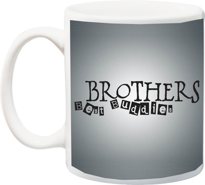 

ME&YOU Brothers Best Buddies Ceramic Mug(325 ml), Multicolor