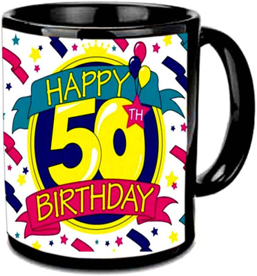 

Raj Laxmi 50th b'day bash black Ceramic Mug(350 ml)