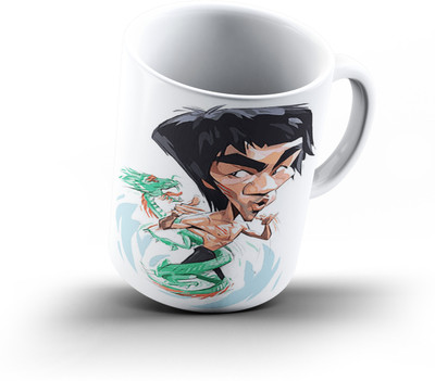 

Ucard Bruce Lee Caricature818 Bone China, Ceramic, Porcelain Mug(325 ml), Multicolor