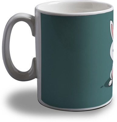 

Artifa Cute Rabbits Porcelain, Ceramic Mug(350 ml), Multicolor