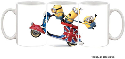 

Furnish Fantasy Three Awesome Minions Ceramic Mug(350 ml)