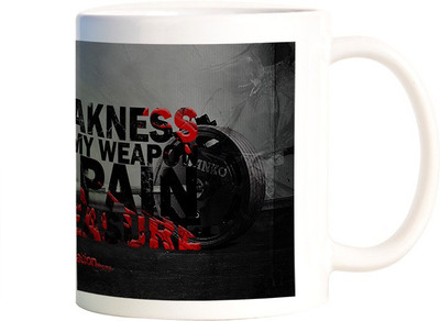 

Rangeele Inkers Pain Is Pleasure Ceramic Mug(300 ml), Multicolor
