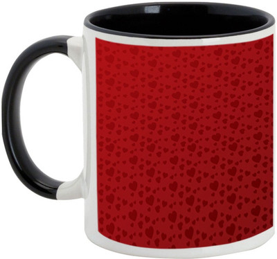 

AllUPrints Boyfriend/Girlfriend Gifts - Red Hot Love Ceramic Mug(325 ml), Black