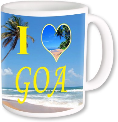 

PhotogiftsIndia I Love Goa With Beach Ceramic Mug(325 ml)