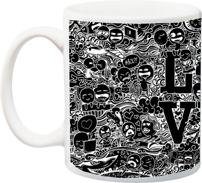 

ME&YOU Gift for Husband/Wife/Girlfriend/Boyfriend/Lover;"Beautiful Special love and Black BG HD printed Ceramic Mug(325 ml), Multicolor