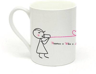 

Sowing Happiness Listen to Me Ceramic Mug(350 ml), White