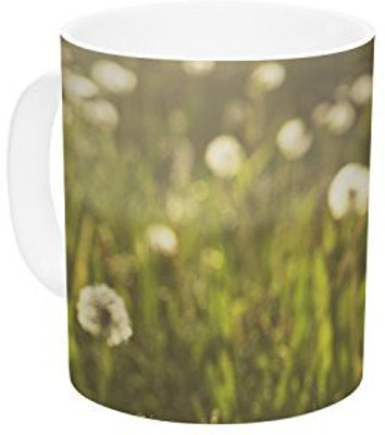 

Kess InHouse InHouse Libertad Leal As You Wish Dandelions Ceramic Coffee, 11 oz, Multicolor Ceramic Mug(60 ml)