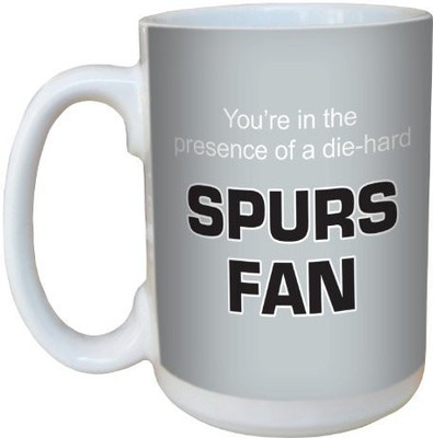 

Tree-Free Greetings Greetings lm44166 Spurs Basketball Fan Ceramic with Full-Sized Handle, 15-Ounce Ceramic Mug(60 ml), Multicolor