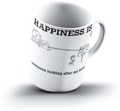 

Ucard Happiness Is2045 Bone China, Ceramic, Porcelain Mug(325 ml)