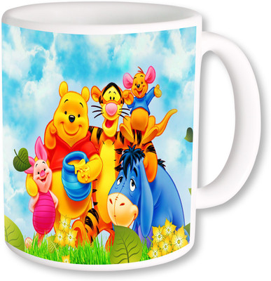 

Heyworlds winnie the pooh cartoon Ceramic Mug(325 ml), Multicolor