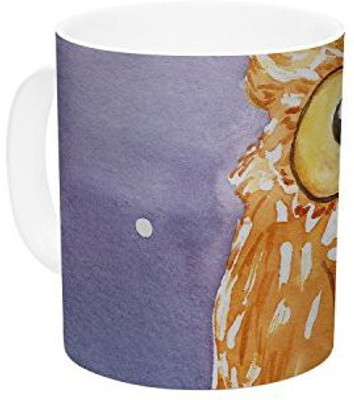 

Kess InHouse InHouse Padgett Mason Little Hoot Ceramic Coffee, 11 oz, Multicolor Ceramic Mug(60 ml)
