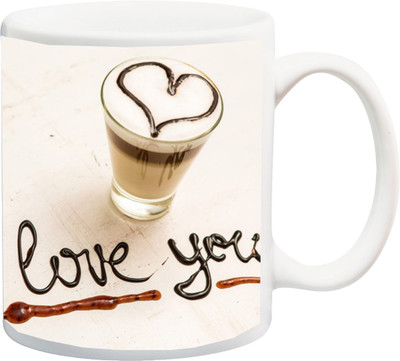 

ME&YOU Valentine's Day/Anniversary Gift; I Love You Printed Ceramic Mug(325 ml), Multicolor