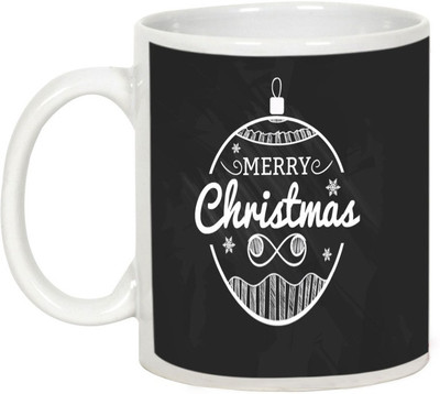 

AllUPrints Merry Christmas Decoration Ceramic Mug(325 ml), White