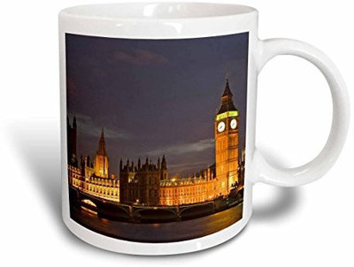 

3dRose mug_82726_2 UK, London, Big Ben and Houses of Parliament EU33 BJA0026 Jaynes Gallery Ceramic, 15-Ounce Ceramic Mug(60 ml), Multicolor