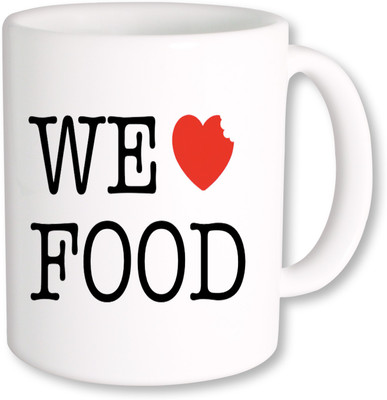 

PhotogiftsIndia We Love Food Ceramic Mug(325 ml)