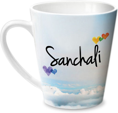 

Hot Muggs Simply Love You Sanchali Conical Ceramic Mug(350 ml)