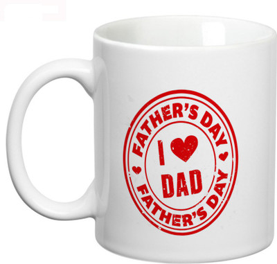 

Prithish I Love Dad, Father's Day Ceramic Mug(330 ml), Multicolor