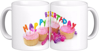 

Exoctic Silver Happy Birthday To You : B'day 009 Ceramic Mug(300 ml), Multicolor