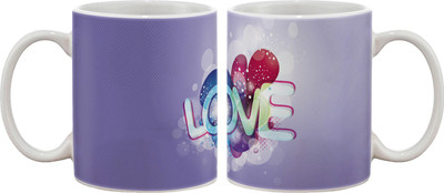 

Artifa Love Design Porcelain, Ceramic Mug(350 ml), Multicolor
