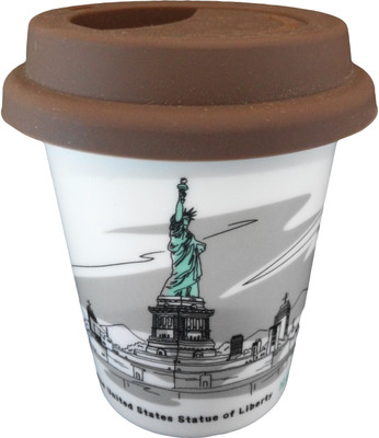 

GeekGoodies Scenery Ceramic Liberty Statue Ceramic Mug(210 ml), White