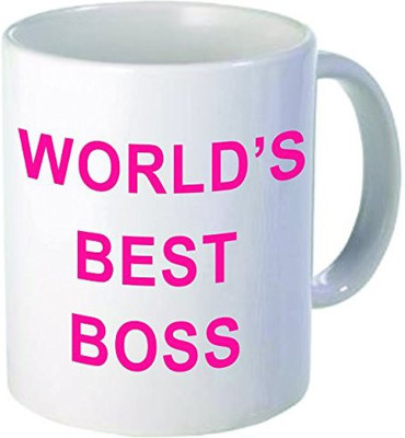 

Rikki Knight Knight World's Best Boss in Pink Funny Quotes Design Ceramic Coffee Cups, 11oz, Multicolor Ceramic Mug(60 ml)