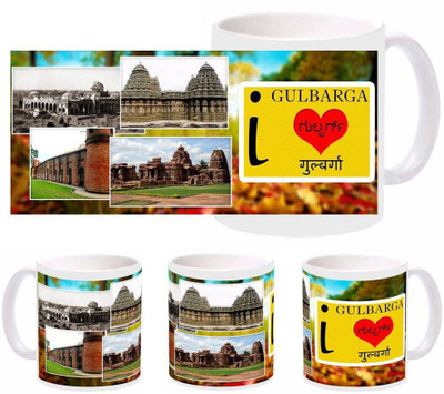 

Snapgalaxy I Love Gulbarga Ceramic Mug(320 ml), Multicolor