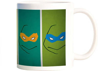 

Rangeele Inkers TMNT Minimal Ceramic Mug(300 ml), Multicolor