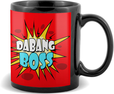 

SKY TRENDS Dabang Boss Black coffee Ceramic Mug(320 ml)