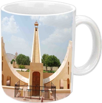 

Raj Laxmi Jantar Mantar White Ceramic Mug(350 ml)