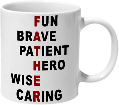

Mooch Wale Father Ceramic Mug(325 ml), Multicolor