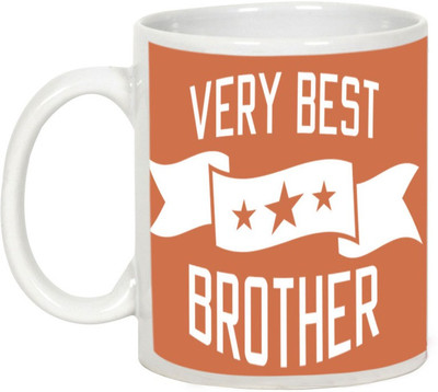 

AllUPrints Friendship Day Gifts - Very Best Brother Ceramic Mug(325 ml), White