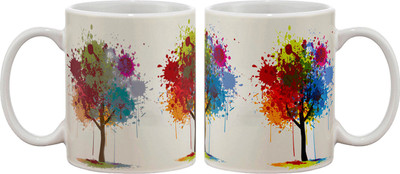 

Artifa Splash Tree Porcelain, Ceramic Mug(350 ml), Multicolor