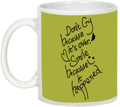 

AllUPrints Smile Because It Happened Ceramic Mug(325 ml), White